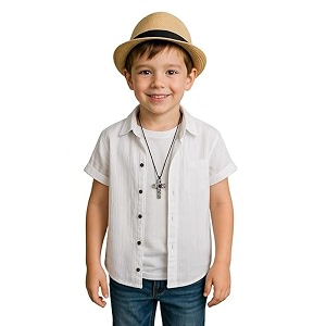 Boys Regular Fit Solid Casual Shirt with