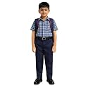 Boys School Uniform Half Sleeve Checked Shirt