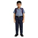 Boys School Uniform Half Sleeve Checked Shirt