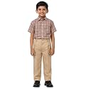Boys School Uniform Half Sleeve Checked Shirt