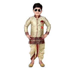 Boys Sherwani Set Brocade Sherwani for