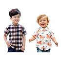 Boys Short Sleeve Button Down Shirts Plaid
