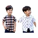 Boys Short Sleeve Button Down Shirts Plaid