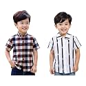 Boys Short Sleeve Button Down Shirts Plaid