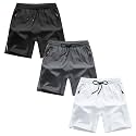 Boys Shorts Quick Dry Athletic Running Shorts with Zipper Pockets