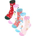Boys Socks Athletic Crew Cotton Seamless Toes Breathable 5-Pack 4-18Years