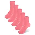 Boys Socks Athletic Crew Cotton Seamless Toes Breathable 5-Pack 4-18Years