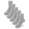 Boys Socks Athletic Crew Cotton Seamless Toes Breathable 5-Pack 4-18Years