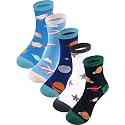 Boys Socks Athletic Crew Cotton Seamless Toes Breathable 5-Pack 4-18Years