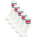 Boys Socks Athletic Crew Cotton Seamless Toes Breathable 5-Pack 4-18Years