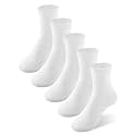 Boys Socks Athletic Crew Cotton Seamless Toes Breathable 5-Pack 4-18Years