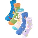 Boys Socks Athletic Crew Cotton Seamless Toes Breathable 5-Pack 4-18Years