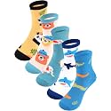 Boys Socks Athletic Crew Cotton Seamless Toes Breathable 5-Pack 4-18Years