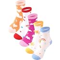 Boys Socks Athletic Crew Cotton Seamless Toes Breathable 5-Pack 4-18Years