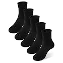 Boys Socks Athletic Crew Cotton Seamless Toes Breathable 5-Pack 4-18Years