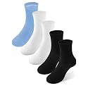 Boys Socks Athletic Crew Cotton Seamless Toes Breathable 5-Pack 4-18Years