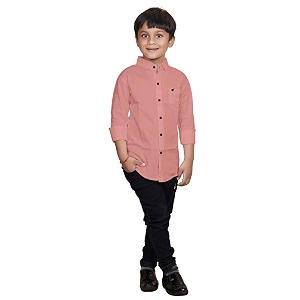 Boys Solid Casual Shirt in Cotton Fabric