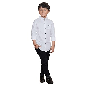 Boys Solid Casual Shirt in Cotton Fabric