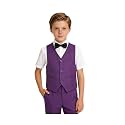 Boys Suit Homecoming Dresses for Kids Ring Bearer Outfit Suits Tuxedo Formal Vest and Pants Suit Set