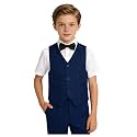 Boys Suit Homecoming Dresses for Kids Ring Bearer Outfit Suits Tuxedo Formal Vest and Pants Suit Set