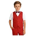 Boys Suit Homecoming Dresses for Kids Ring Bearer Outfit Suits Tuxedo Formal Vest and Pants Suit Set