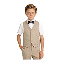 Boys Suit Homecoming Dresses for Kids Ring Bearer Outfit Suits Tuxedo Formal Vest and Pants Suit Set