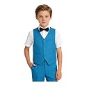 Boys Suit Homecoming Dresses for Kids Ring Bearer Outfit Suits Tuxedo Formal Vest and Pants Suit Set