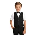 Boys Suit Homecoming Dresses for Kids Ring Bearer Outfit Suits Tuxedo Formal Vest and Pants Suit Set