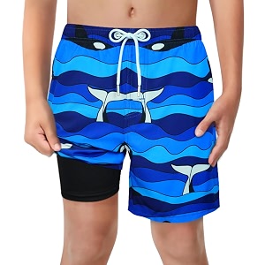 boys swim trunks with boxer brief liner compression anti chafe swimming shorts stretchy upf quick dry swimsuit