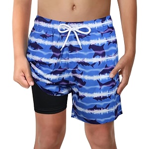 boys swim trunks with boxer brief liner compression anti chafe swimming shorts stretchy upf quick dry swimsuit