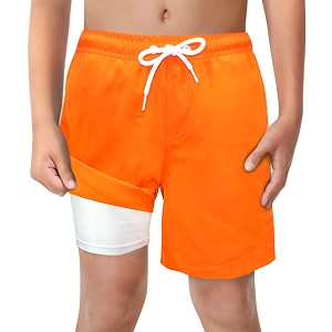 boys swim trunks with boxer brief liner compression anti chafe swimming shorts stretchy upf quick dry swimsuit