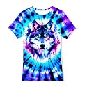 Boys Tie Dye Shirt Kids Rainbow Shirts Size 4-16