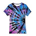 Boys Tie Dye Shirt Kids Rainbow Shirts Size 4-16