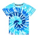 Boys Tie Dye Shirt Kids Rainbow Shirts Size 4-16