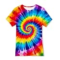 Boys Tie Dye Shirt Kids Rainbow Shirts Size 4-16