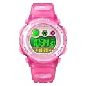 Kids Watch Digital Sport Waterproof Boys Girls Watch Outdoor 12/24 H Alarm Backlight Stopwatch Military Child Wristwatch for 3-15 Year Old Pink