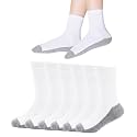 Boys White Crew Socks for Boys Cotton Seamless School Uniform Dress Socks
