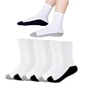 Boys White Crew Socks for Boys Cotton Seamless School Uniform Dress Socks