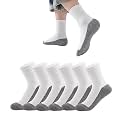 Boys White Crew Socks for Boys Cotton Seamless School Uniform Dress Socks