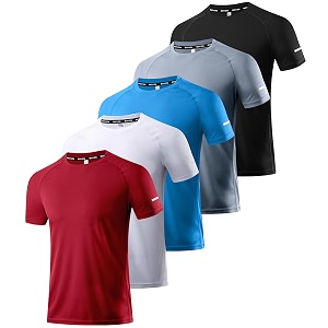 boyzn 1 or 3 pack men39s workout running shirts dry fit moisture wicking t-shirts sports gym athletic short sleeve shirts