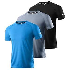 boyzn 1 or 3 pack men39s workout running shirts dry fit moisture wicking t-shirts sports gym athletic short sleeve shirts