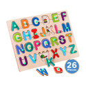 BOZICA Wooden Educational Creative learning A To Z English Alphabets ABCD Board Puzzle
