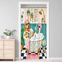Boziqr Funny Dog Duck Shower Curtain,Cute Animal Spa Bathroom Decor