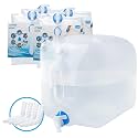 BPA Free Collapsible Water Container with Spigot, 4-Pack 2.6 Gallon
