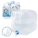 BPA-Free Collapsible Water Container with Spigot, 2-Pack 5.3 Gallon