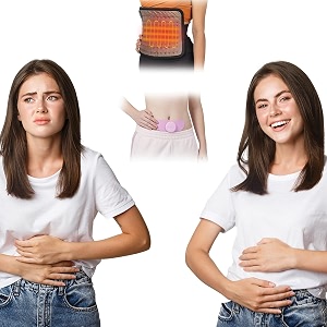 bpl medical technologies menstrual cramp relief combo - eve menstrual cramp relief massager  orthopaedic electric heating belt - xl