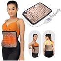 BPL Medical Technologies OrthoCare Orthopaedic Electric Heating Pad for Lower Back Pain, Lumbar, Shoulder &amp; Knee Pain &amp; Period Cramps Relief with Temperature Controller - Size - L - Velvet Brown