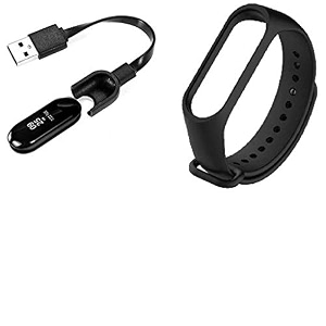 bqet usb charging cable for mi 3 band with black strap for xiaomi mi 3 bandnot suitable for mi 12 band mi3 charging cable strap combo
