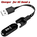 bqet usb charging cable for mi band 3 xiaomi(not suitable for mi 1/2 band) (mi band 3)(not fit mi 2 hrx band)- Black
