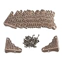 Vintage Antique Decorative Corner Guards Desk Cover Bronze Pack of 20